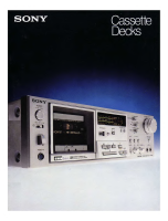 Sony A-Cassette-Decks-TCK - Catalog 
